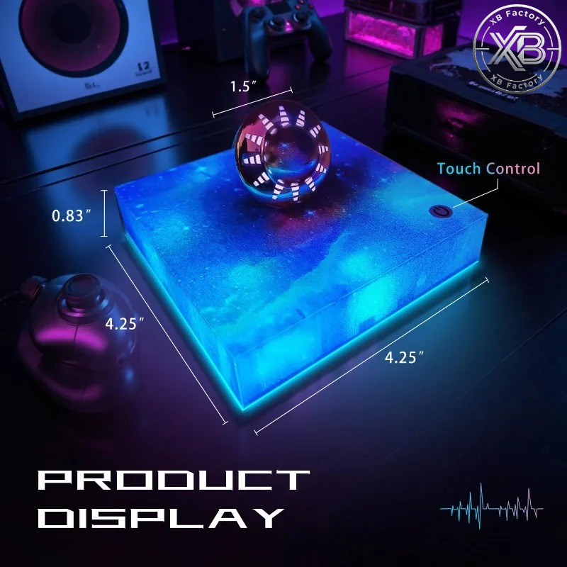 Cool Office Tech Gadgets - 空中浮遊UFOランプ360度回転 ° 回転式銀河ライトディスプレイ クールなテックガジェット デスクデコレーション オフィス/自宅用