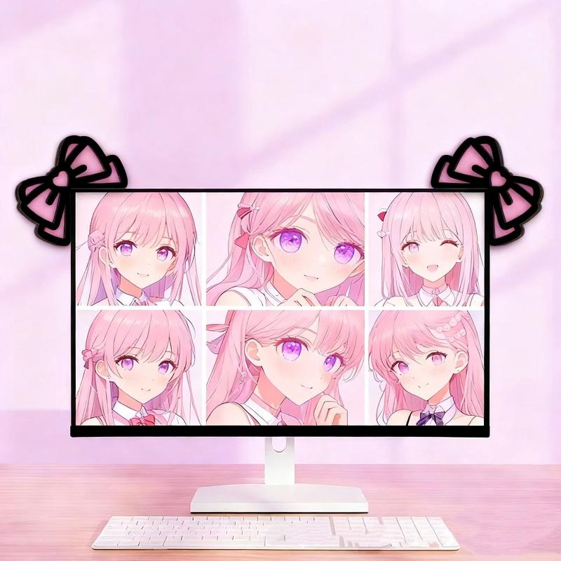 Office Technology - 新しい 1/2 個木製ちょう結び PC アクセサリーかわいい 2D
