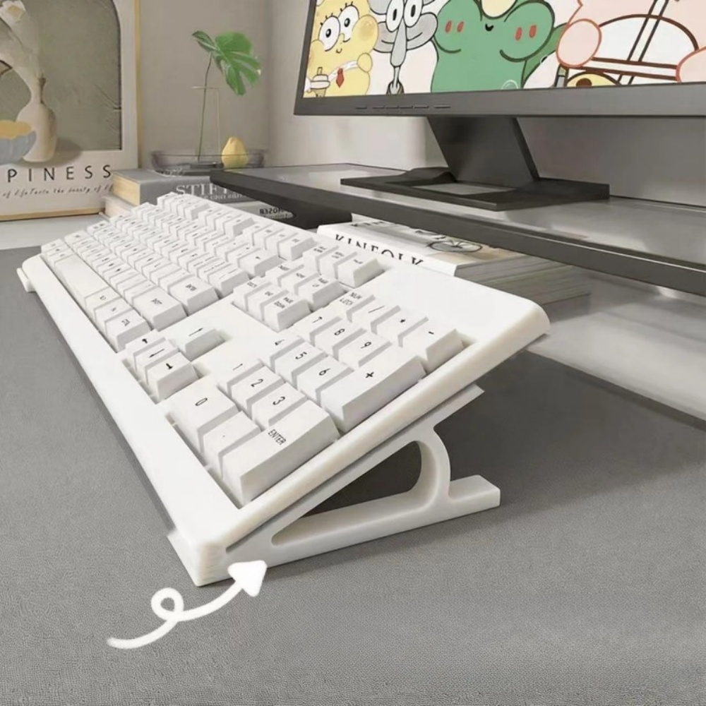 Office Technology - 2pc 人間工学に基づいたキーボードライザー オフィスゲームセットアップ用キーボードスタンド 滑り止めユニバーサルスタンド マルチカラー完璧