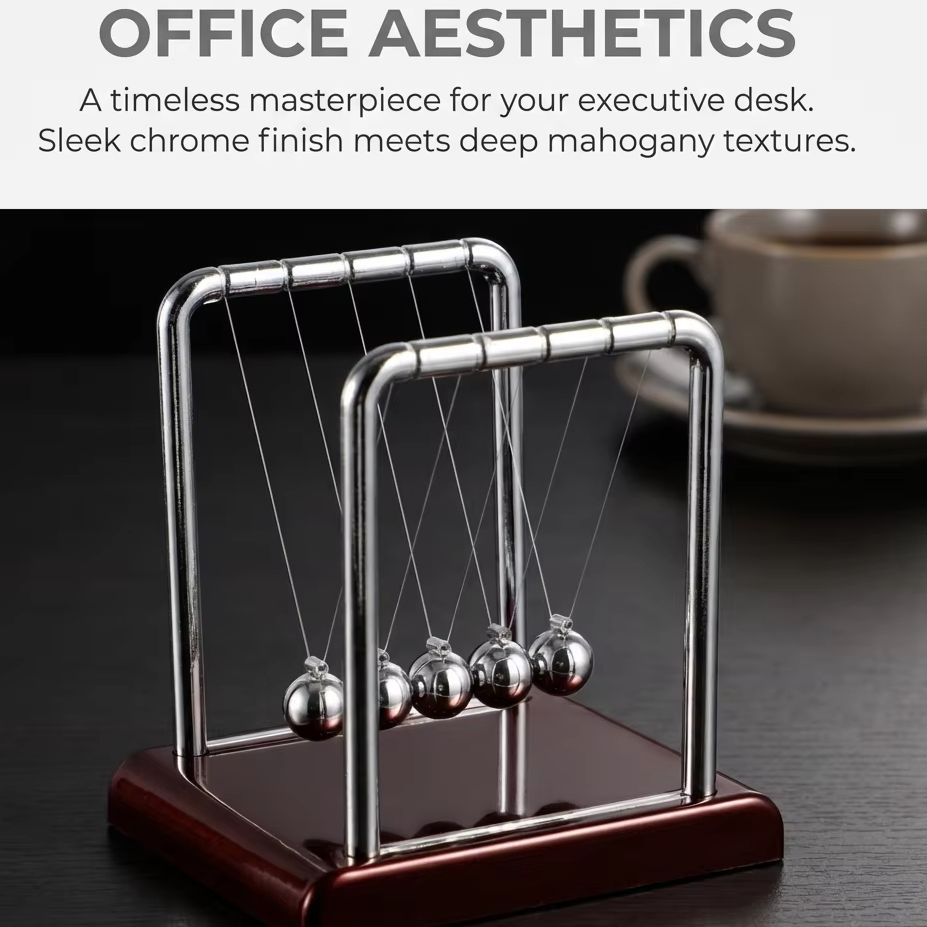 Office Technology - ニュートンクレードルバランス振り子ボール物理学科学玩具ホームデスクトップ装飾ストレス解消オフィス装飾品ホリデーギフト