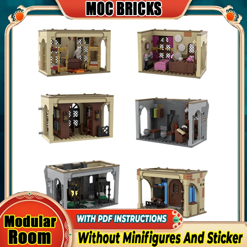 Office Technology - オフィス寮モジュラー城 - ハウスキッチンライブラリモデルビルディングブロック MOC 要件の部屋建築コレクションおもちゃ