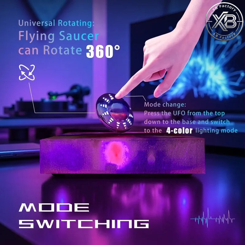 空中浮遊UFOランプ360度回転 °   回転式銀河ライトデ - Cool Office Tech Gadgets のレビューと価格