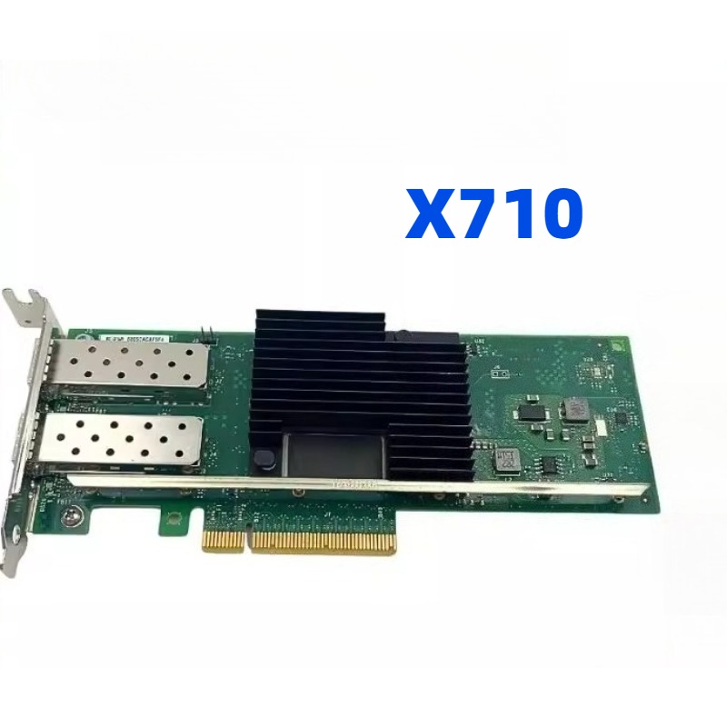 オリジナルX710デュアルポート10ギガビット光ファイバーネ - Gigabit Network Card のレビューと価格