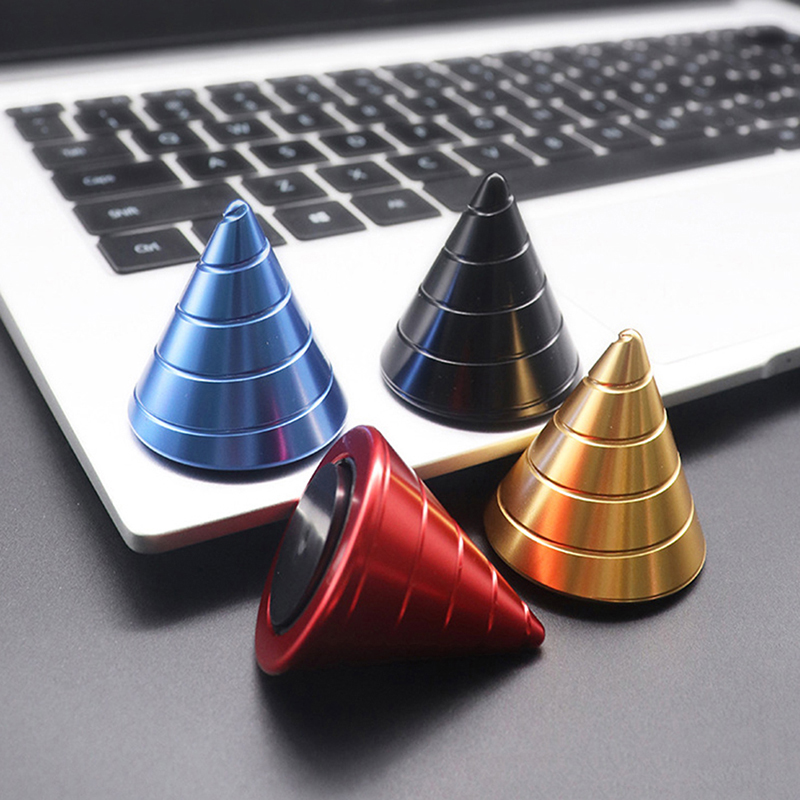 スパイラルコーン錯覚スピナー大型金属キネティックデスクスピニ - Cool Office Tech Gadgets のレビューと価格