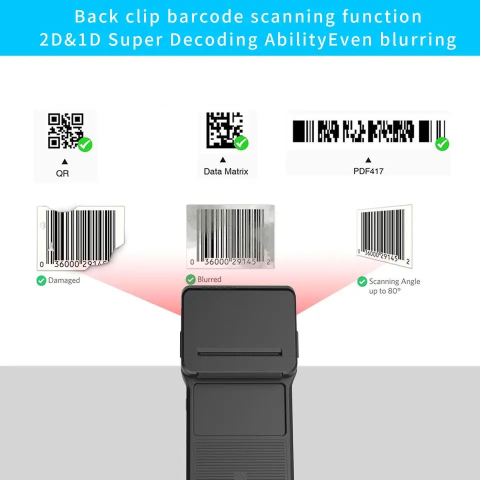 2in1携帯電話バッククリップ58mmサーマルレシートプリン - Pos Terminal Android のレビューと価格