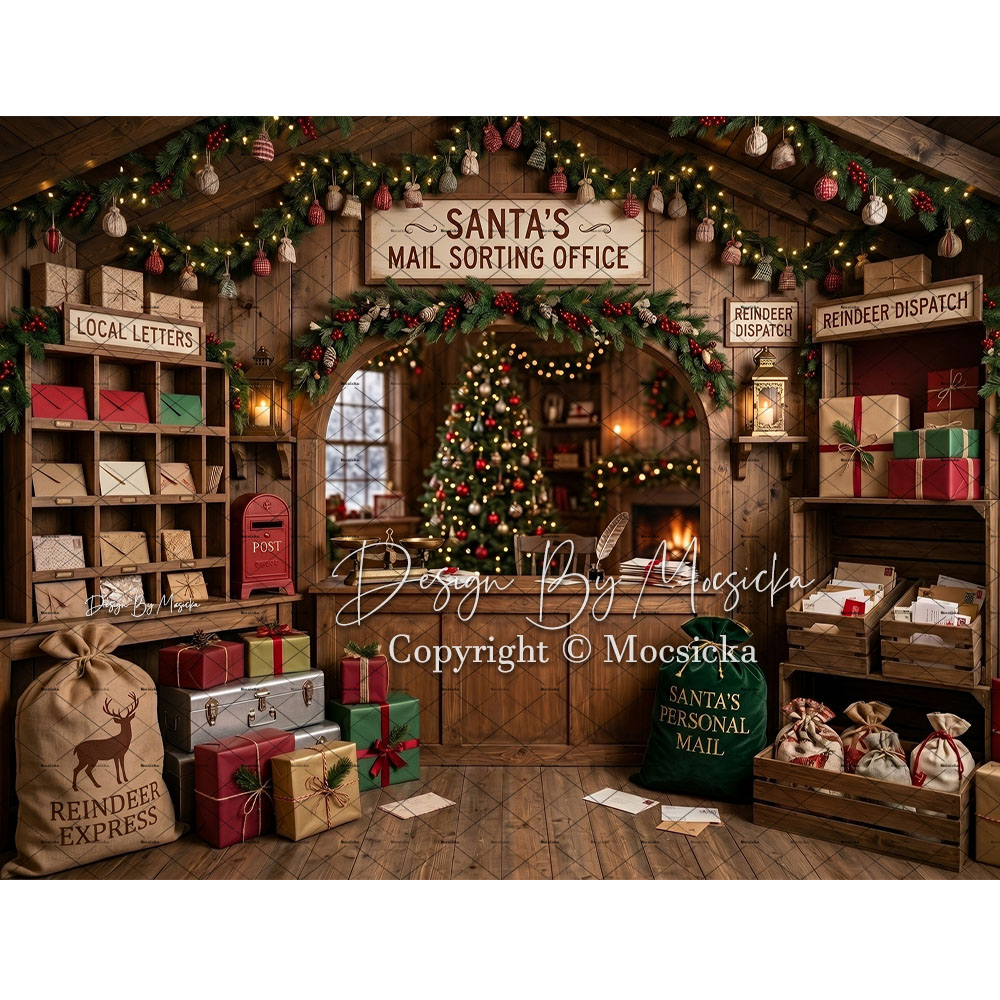 Mocsicka クリスマス郵便局背景幕写真撮影用ランタンギ - Office Tech Background のレビューと価格