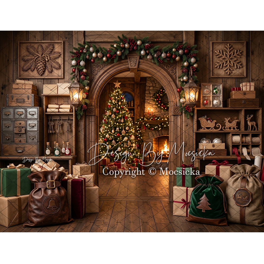 Mocsicka クリスマス郵便局背景幕写真撮影用ランタンギ - Office Tech Background のレビューと価格