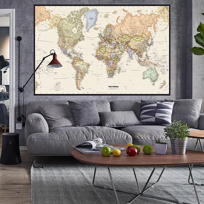 150 × 225 センチメートルレトロ世界地図写真撮影の背 - Office Tech Background のレビューと価格