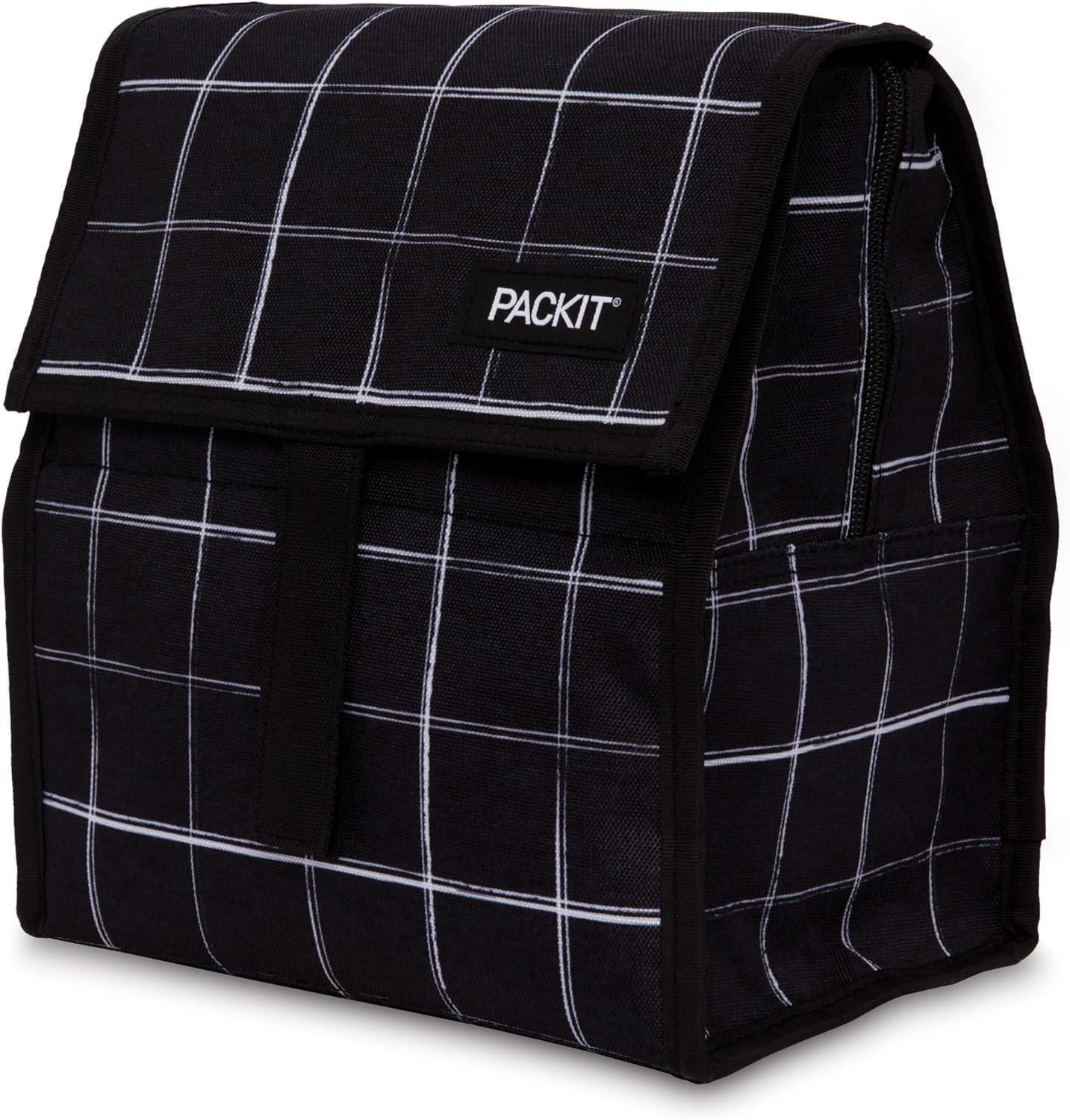 パックイット ®   冷凍可能なランチバッグ ブラックグリッ - Office Tech Bag のレビューと価格