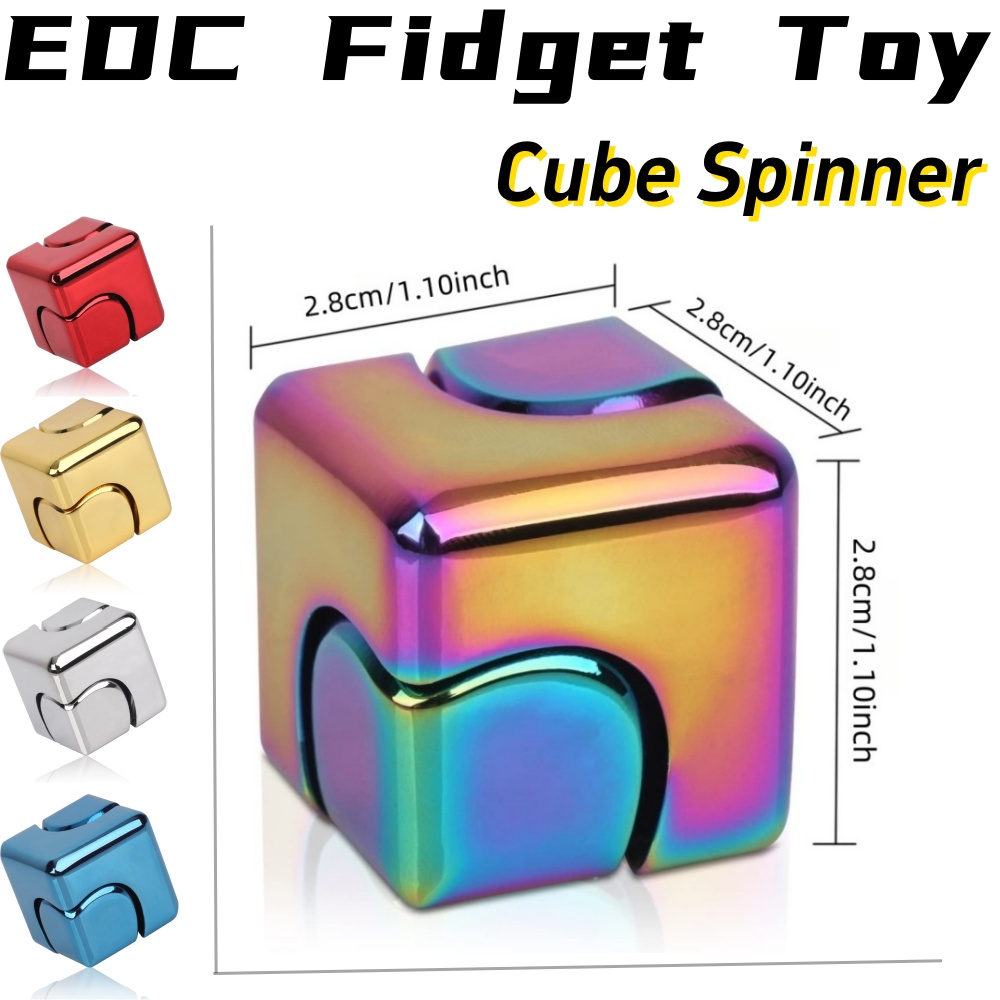 メタルフィジェットスピナーキューブおもちゃ 大人、ティーン向 - Cool Office Tech Gadgets のレビューと価格