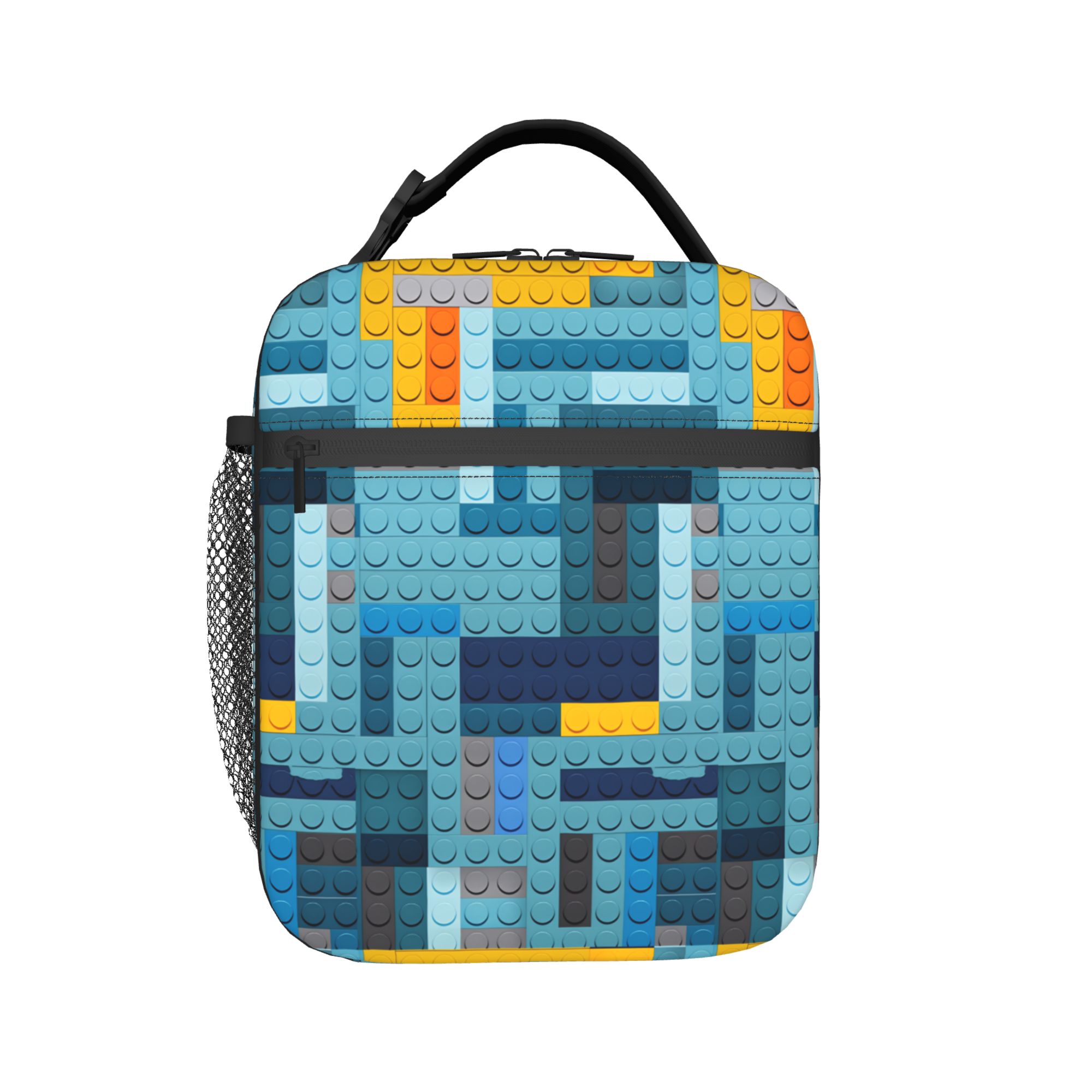 ブルーテックピクセルビルディングブロックランチバッグ美的ラン - Office Tech Bag のレビューと価格