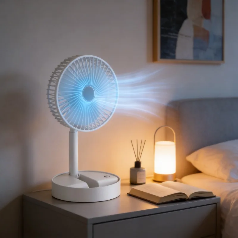USB充電ミニ折りたたみ式拡張ファン長時間バッテリー駆動ポー - Cool Office Tech Gadgets のレビューと価格